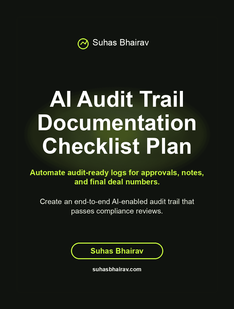 AI Audit Trail Documentation Checklist Plan cover