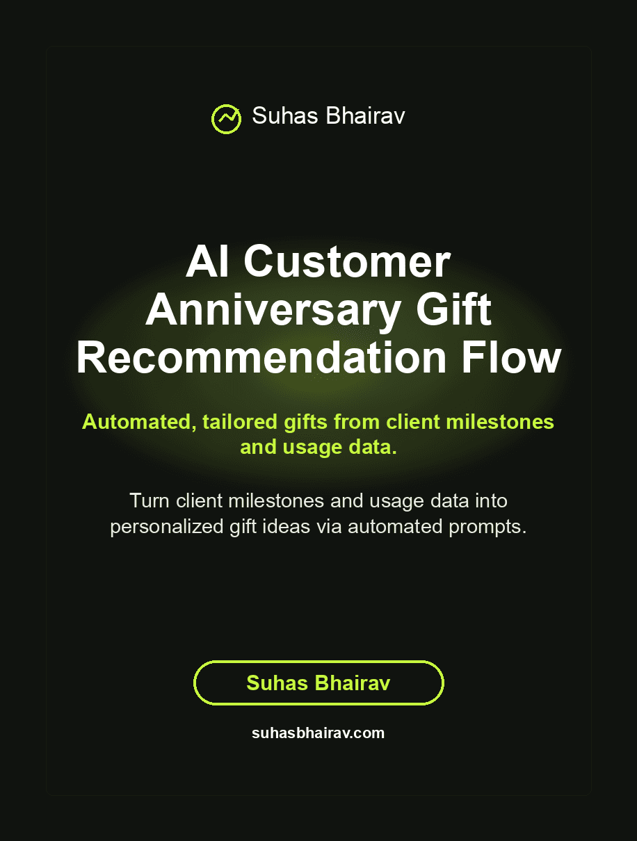 AI Customer Anniversary Gift Recommendation Flow cover