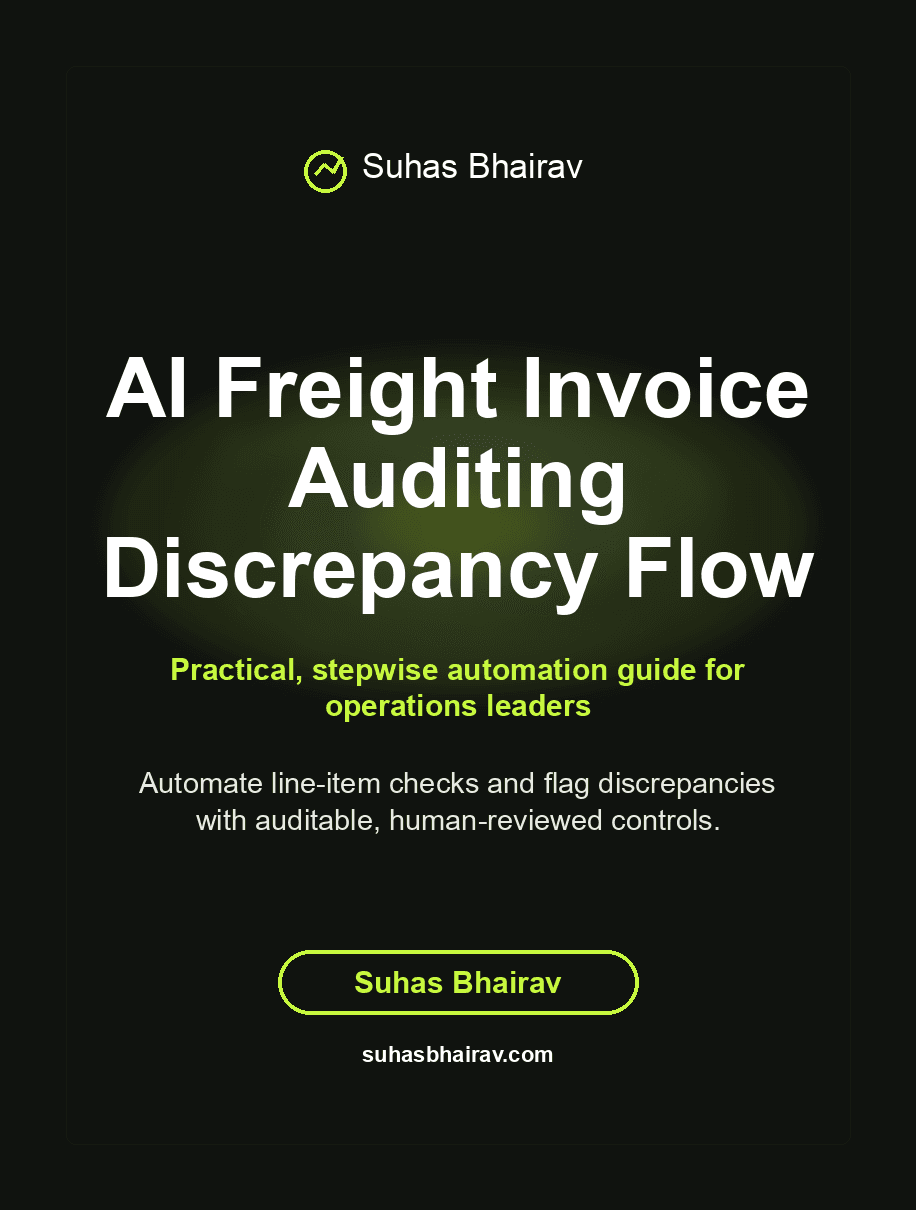 AI Freight Invoice Auditing Discrepancy Flow cover