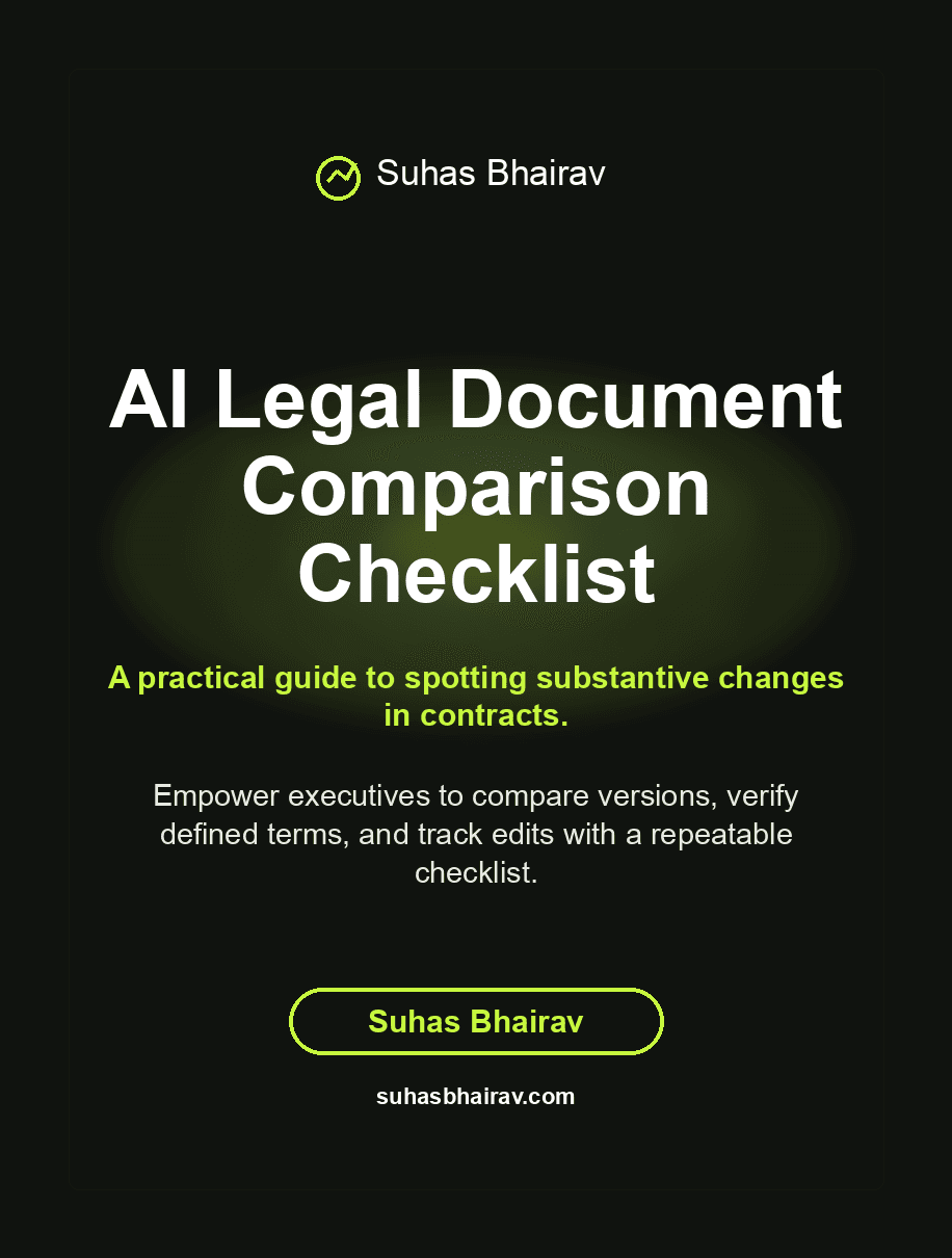 AI Legal Document Comparison Checklist cover