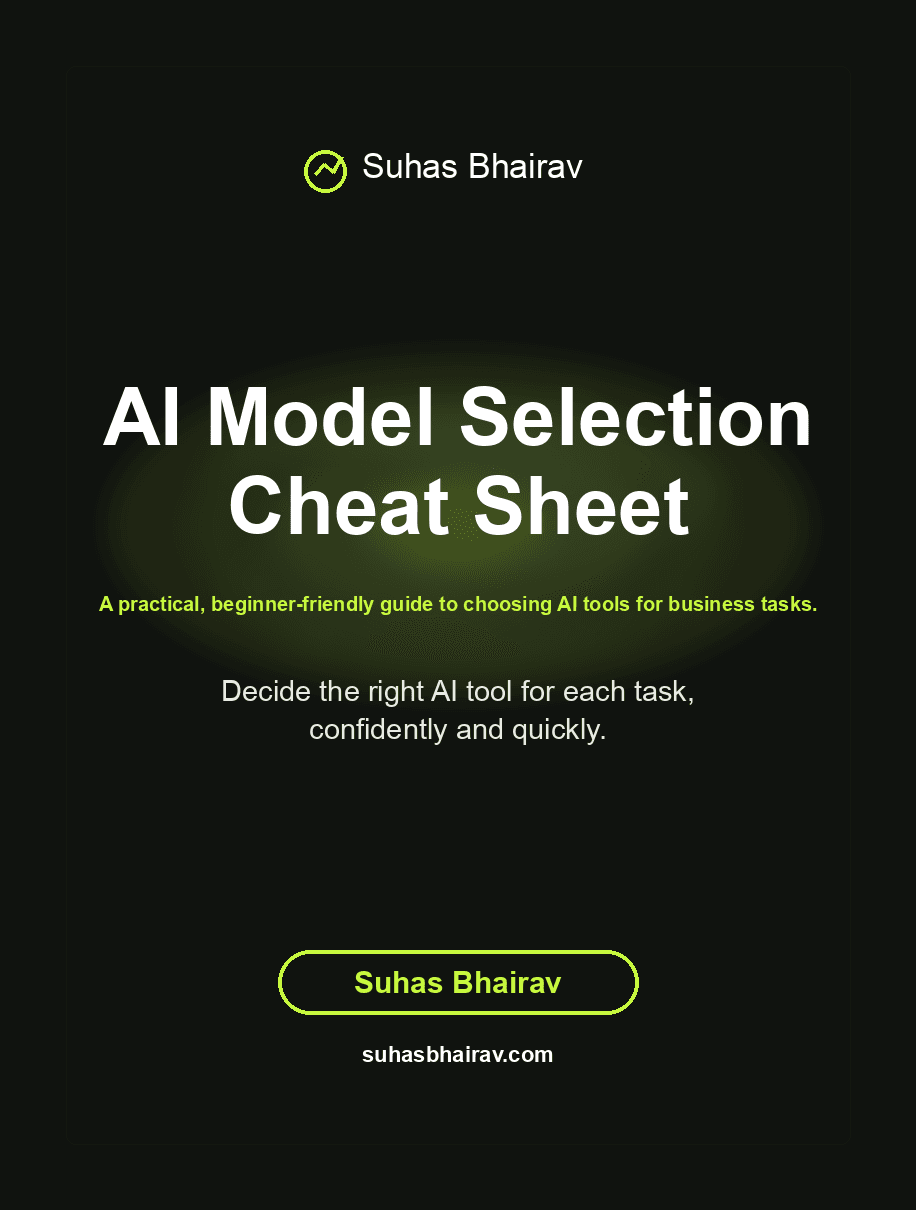 AI Model Selection Cheat Sheet cover