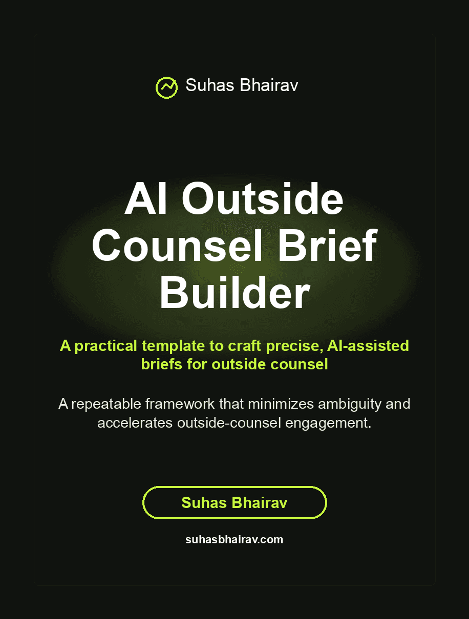 AI Outside Counsel Brief Builder cover