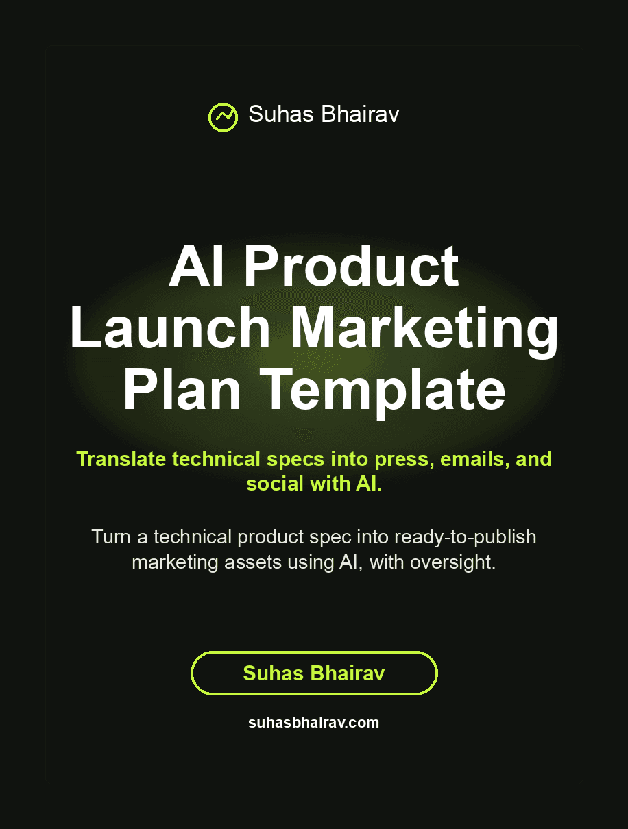 AI Product Launch Marketing Plan Template cover