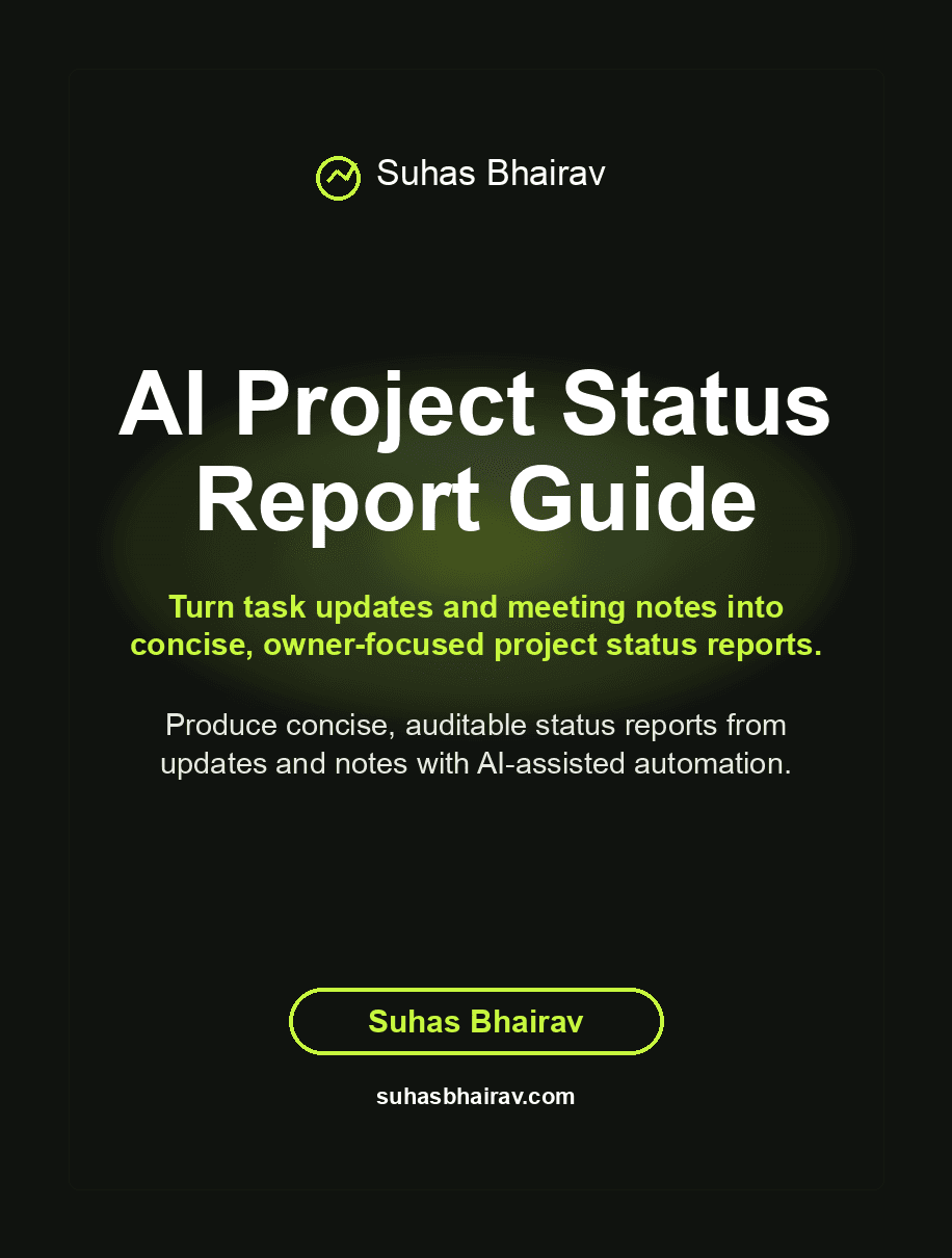 AI Project Status Report Guide cover