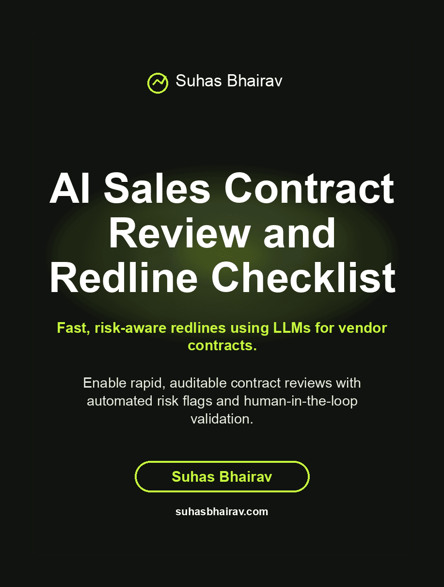 AI Sales Contract Review and Redline Checklist cover