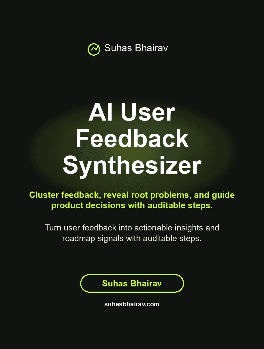 AI User Feedback Synthesizer cover